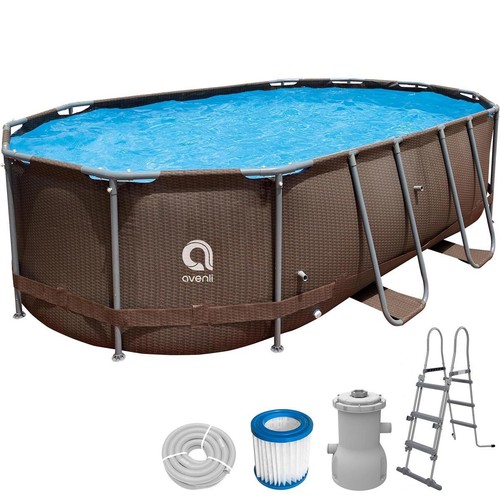 Pool komplettset 427x275x100cm - pool,
