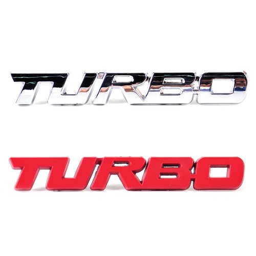 Emblem turbo chromsilber - 3d,