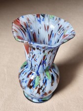 Vintage glasvase bunt - glasvase,