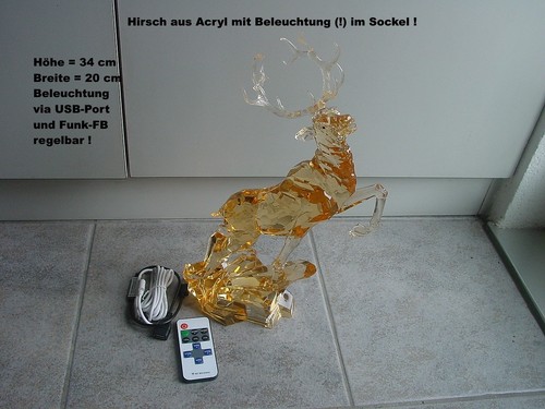 Hirsch aus acryl mit - hirsch,
