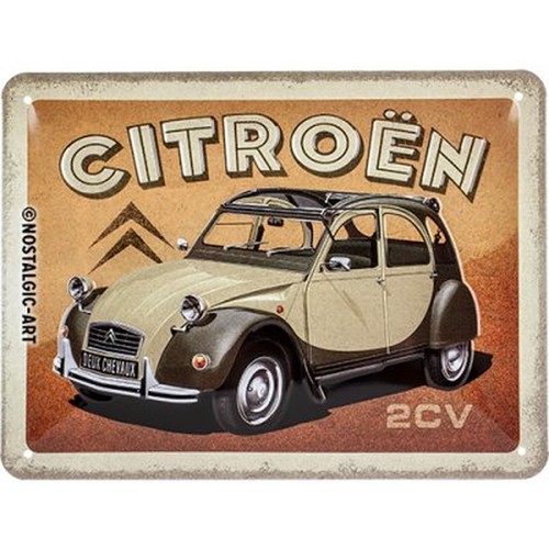 Relief blechschild citroen - relief-blechschild, "citroen