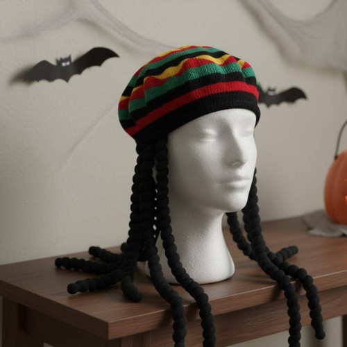 Rasta mütze mit dreadlocks - mütze,