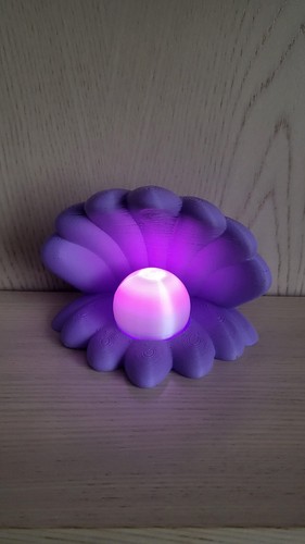 Lila muschel und perle - und, mit
