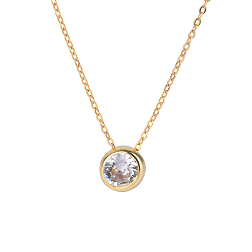 Gold zirkon choker halskette - zirkon,