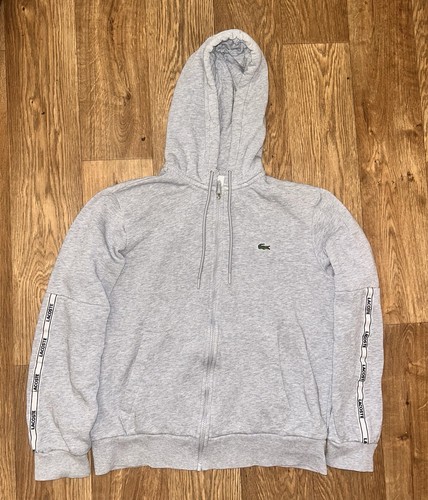 Lacoste zip hoodie grau - zip,