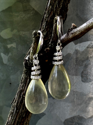 Elegante ohrringe citrin lemon - citrin,