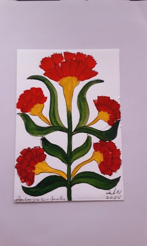 Original nelke blumen gemälde - blumen,