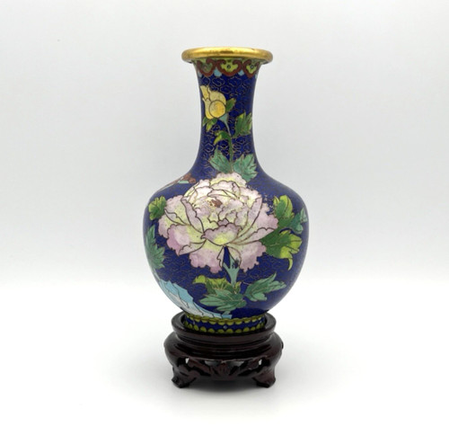 Vintage cloisonné vase china - vase,