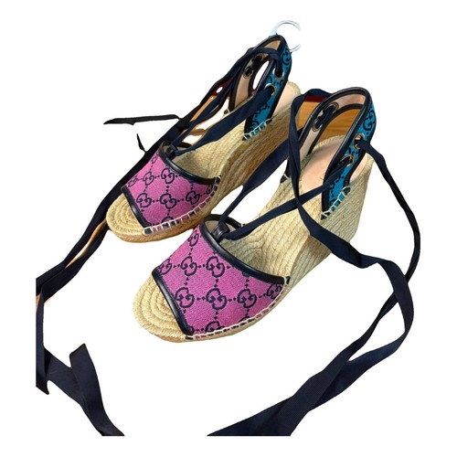 Gucci canvas espadrilles - gucci,