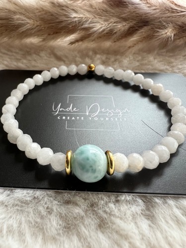 Armband naturstein mondstein - armband,