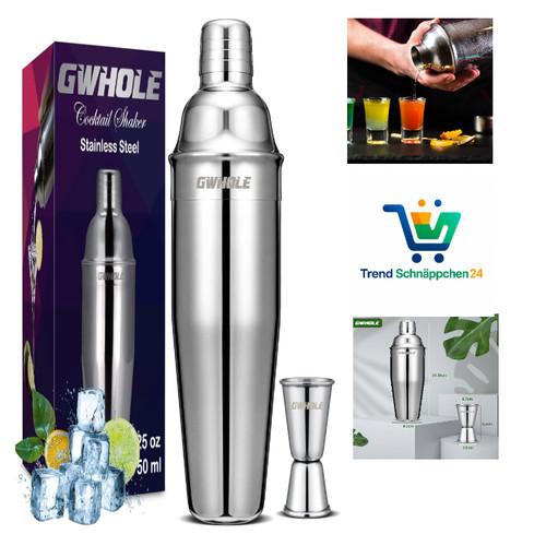 Cocktailshaker set 750ml - cocktailshaker,