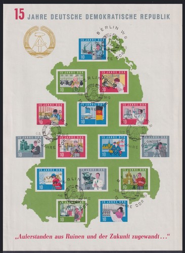 Ddr block gestempelt mit - ddr, 19