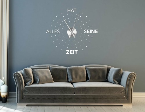 Wanduhr wandtattoo wohnzimmer - wanduhr,