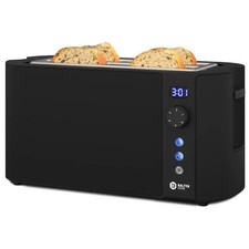 BALTER TS-04 2 Langschlitz / 4 Scheiben LCD-Display Toaster Schwarz