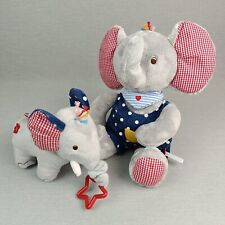 Die Spiegelburg Baby Elefant ❤️ Kuscheltier Stofftier Rassel SET Blau Punkte