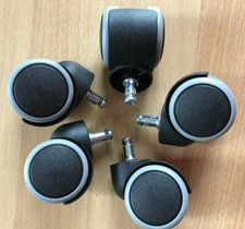 Hartbodenrollen Bürostuhlrollen 10 / 50 mm NEU ***