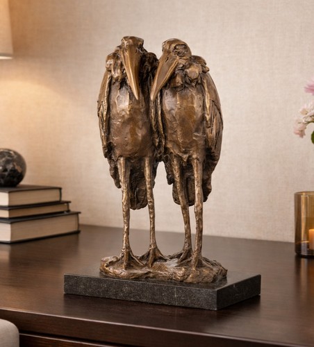 Bronzefigur vögel paar - bronzefigur,