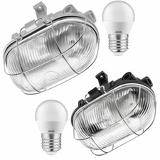 Feuchtraumleuchte Kellerlampe Schiffsarmatur IP40 LED Außenleuchte Ovalleuchte