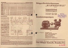DRESDEN, Prospekt 1938, Hochdruck-Pumpen, Motoren-Fabrik Otto Böttger