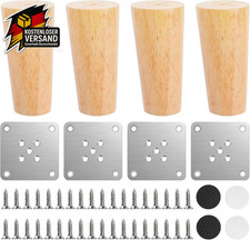 4 Stück Möbelfüße Holz