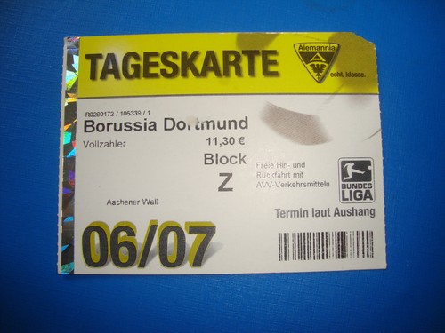 Ticket alemania aachen - 06/07,