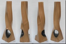 Bodenvase Dekovase Vase Keramik modernes Design gedreht 80cm Beige aus Portugal