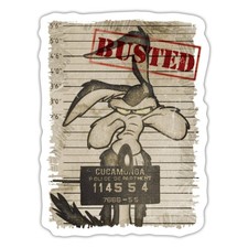 Looney Tunes Wile E. Coyote Busted Aufkleber Sticker, max. 10 x 10 cm