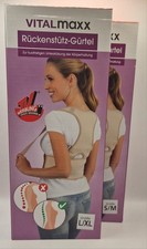 Rückenstütz Gürtel - S/M & L/XL creme Haltungskorrektur verstellbar Vitalmaxx