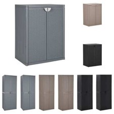 Kunststoffschrank Haushaltsschrank Gartenschrank Balkonschrank Schrank Rattan