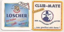 Loscher / Club-Mate - Bierdeckel "Loscher Weißbier-Spezialitäten"