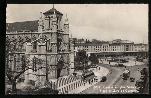 Genève eglise notre - ak, genève,