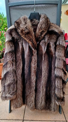 Waschbär pelzjacke vintage - pelzjacke,