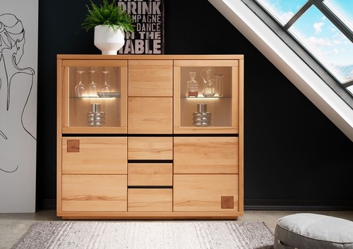 Highboard vitrine schrank - highboard,