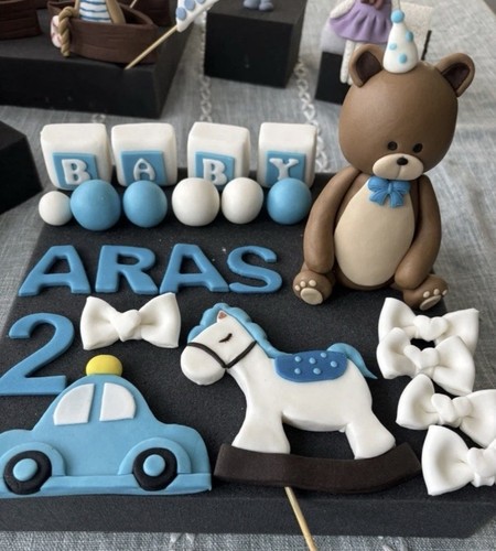 Fondant tortenfigur bär pferd - fondant,