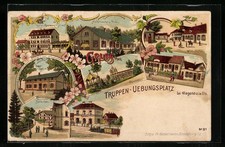 AK Hagenau im Els., Truppenübungsplatz mit acht Ansichten 1914 