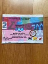 U2 Eintrittskarte -Zoo TV Tour- Straßburg/Elsaß, 23.Juni 1993-Stade de la Meinau