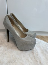 Glitzer Plateau Heels Gr. 43