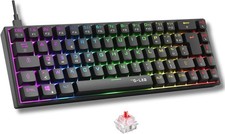 THE G-LAB Keyz Titanium Gaming-Tastatur | Red Switches | USB | FR AZERTY