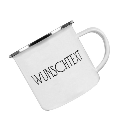 Emaille tasse wunschname - m., "