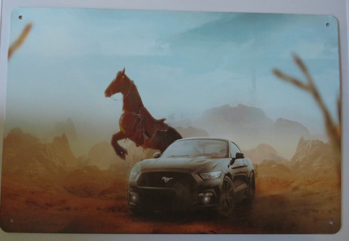 Blechschild mustang - -,