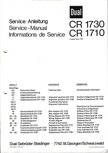 Service manual anleitung - service, für