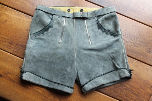 Kurze weiche rindrau lederhose - kurze,