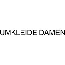 UMKLEIDE DAMEN Folienbeschriftung Aufkleber Folie Türschild schwarz glänzend NEU