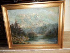 Altes großes Ölbild im