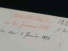 1896 Kaiser Wilhelm II Royal Brief Dokumente Deutsche Deutschland Vermehrung