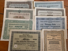 8 verschiedene RM Aktien