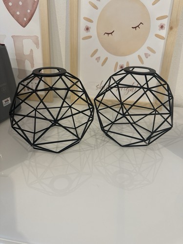 Schwarze geometrische - 2x,