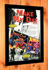 1995 Demon's Crest X-Men Mutant Apocalypse SNES Promo Vintage Poster Werbung gerahmt 