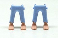 2 x BEINE HOSE HELL BLAU