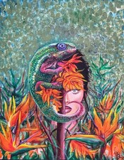 Surreal Woman & Chameleon–